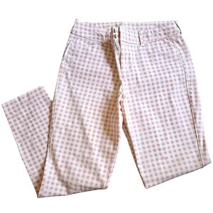 ☆Old Navy Pink Checkered Pixie Ankle Pants☆